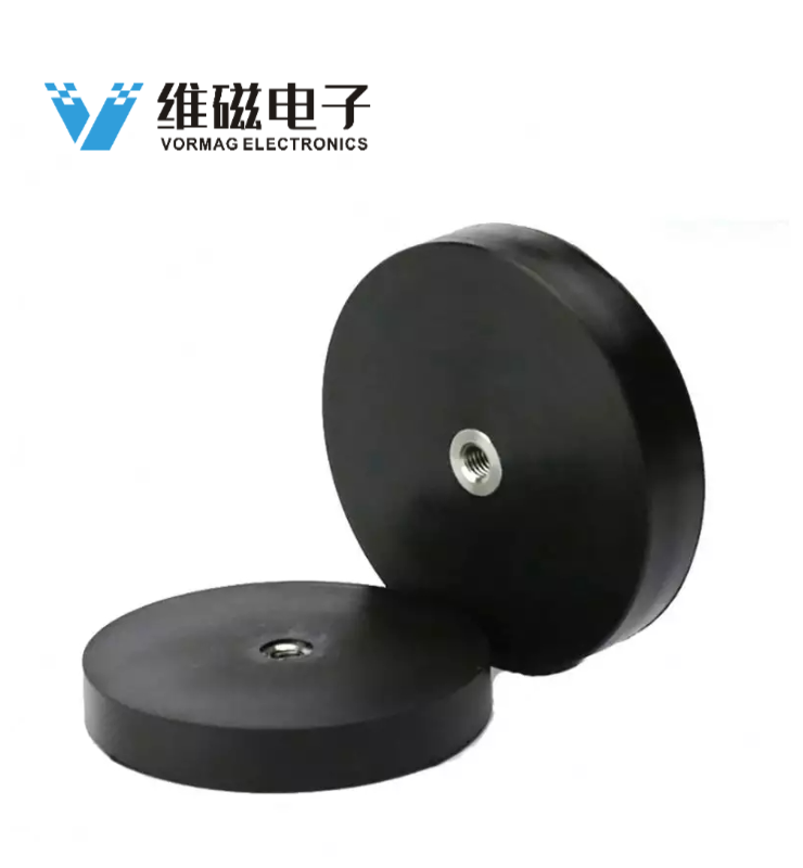 Rubber Coated Mounting Magnets With Internal Thread