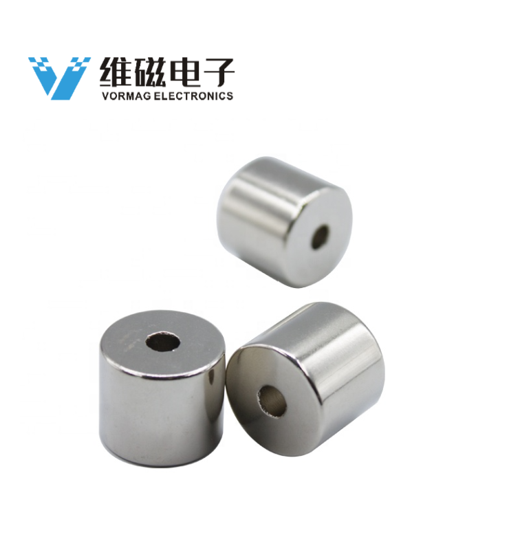 N50 CYLINDER MAGNET with Central Holes