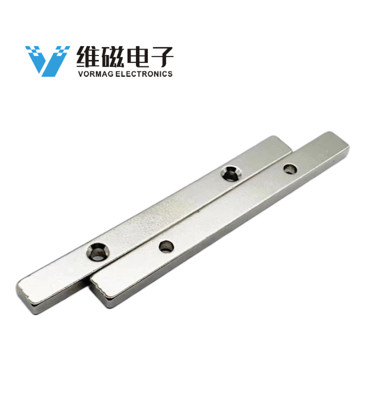 Long Block Magnets with Two Holes Heavy Duty Rare Earth Magnets