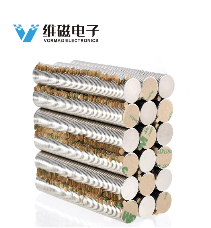 D15X2mm Round Powerful Magnets with 3M Self-Adhesive